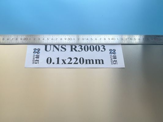 UNS R30003 Cold Rolled Strip Foil Thickness Down To 0.08mm For Diaphragm Valve